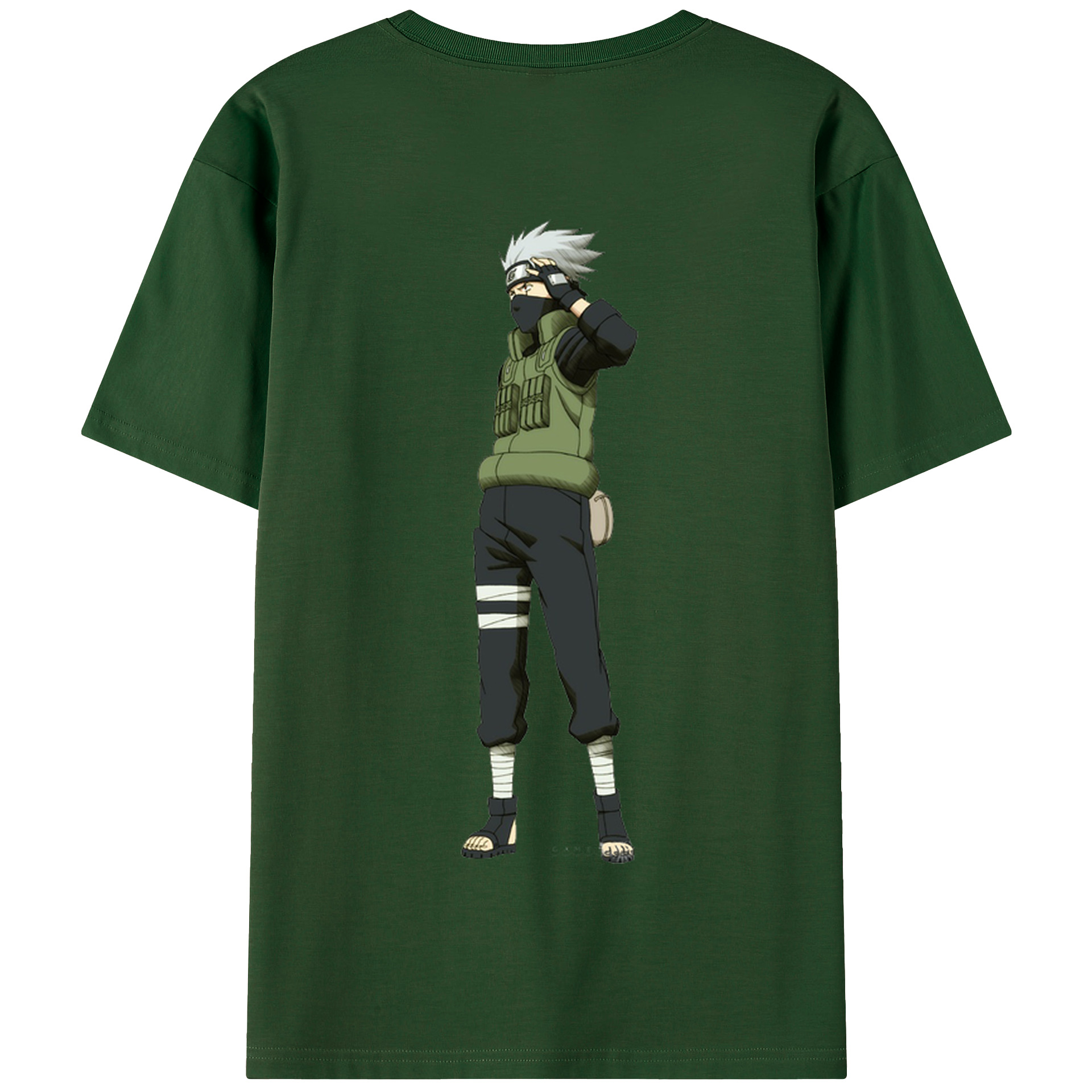 （画像用） NARUTO -ナルト- はたけ カカシ Hatake Kakashi 綿100％半袖Tシャツ（背面プリント）